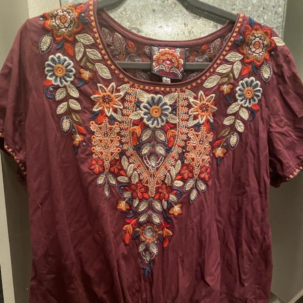 Johnny Was embroidered top